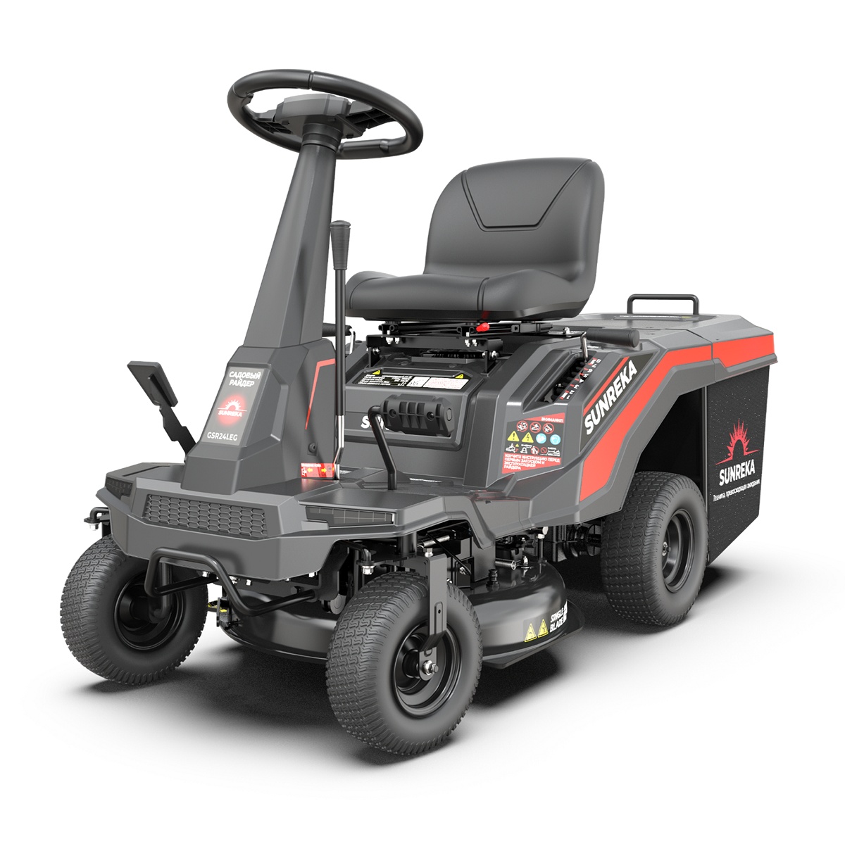 Райдер садовый SUNREKA GSR24LEG 7,5 л.с, двигательRato, электрозапуск, ширина скашивания 61 см.