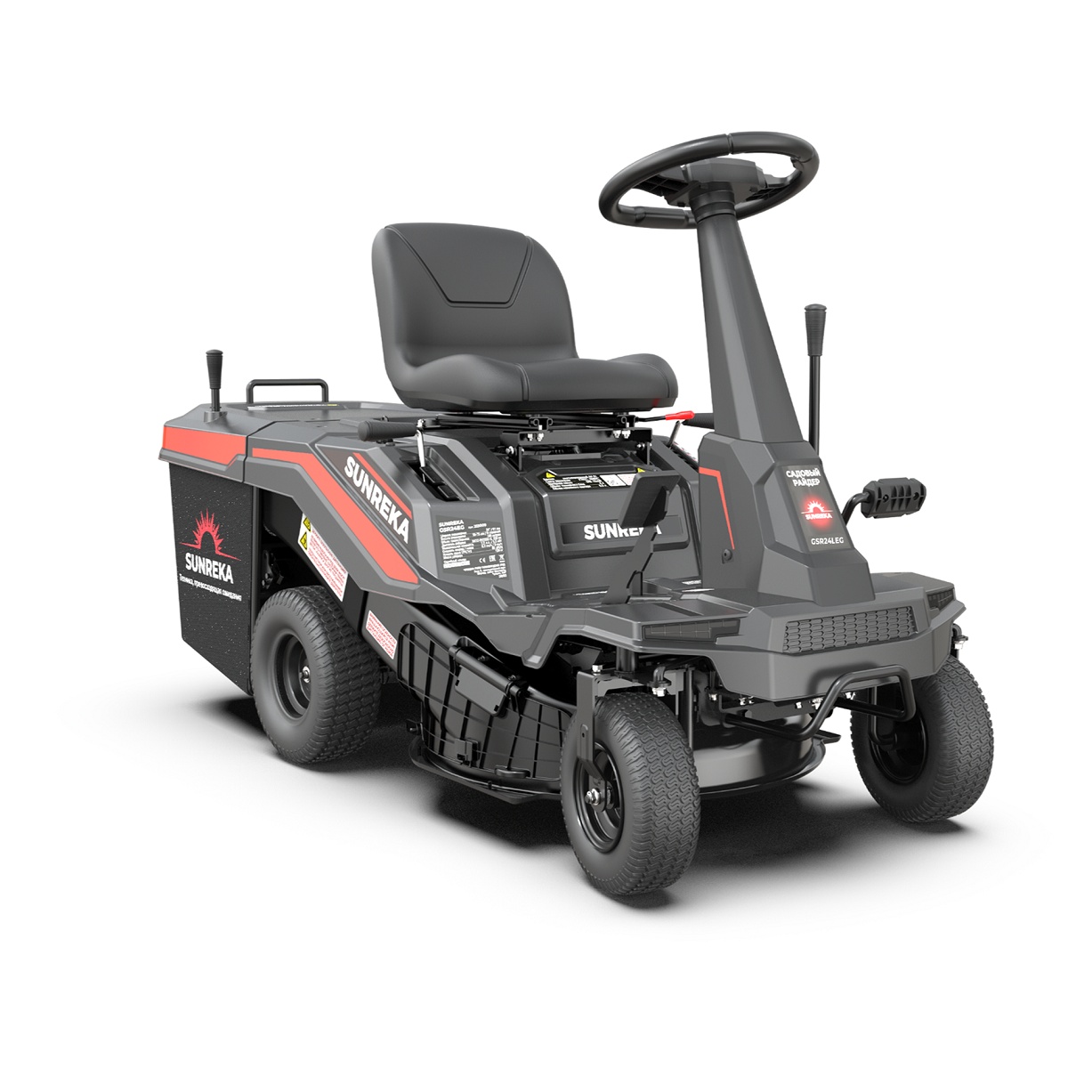 Райдер садовый SUNREKA GSR24LEG 7,5 л.с, двигательRato, электрозапуск, ширина скашивания 61 см.