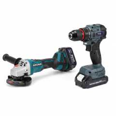 Набор шлифмашина KROSS K 125+ Дрель KLi21 BL, 21B 4Ah, 2АКБ+З.У