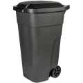 Бак для мусора 110л с крышкой на колесах пластик