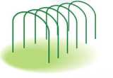 Парниковые дуги в ПВХ 0,75*0,9м 6шт. диаметр трубы 10мм